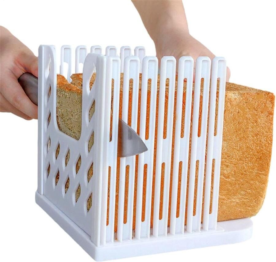Broodsnijmachine Sandwichmaker Snijder Brood Snel Snijden Inklapbaar Ontwerp 16 x 15 x 145 cm Wit