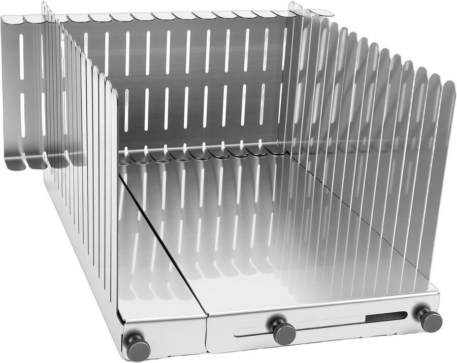 Broodsnijmachine Snijgids Gelijkmatig Snijden Verstelbare Breedte 37x18x9 cm Zilver