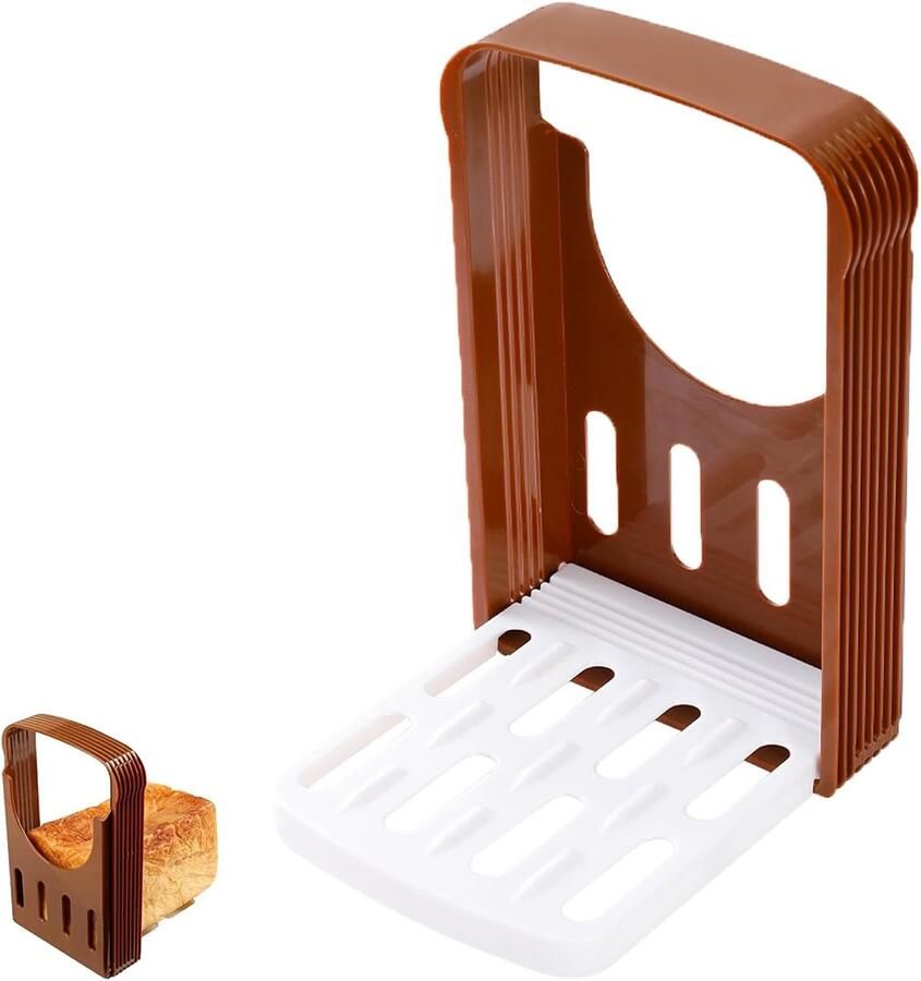 Broodsnijmachine Snijvorm Brood Perfecte Sneetjes Verstelbaar & Opvouwbaar 223 x 16 x 14 cm Wit