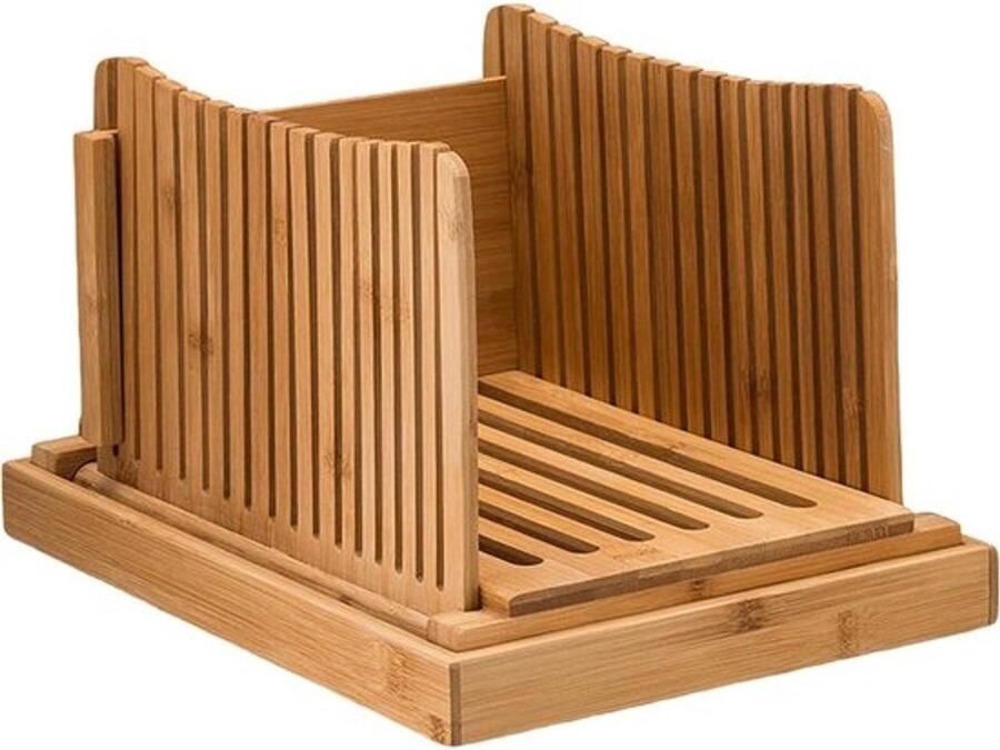 Broodsnijmachine van bamboe Broodsnijder voor zuurdesem Zelfgebakken brood snijden Opvouwbaar en plat 1300 Gram Natuurlijk