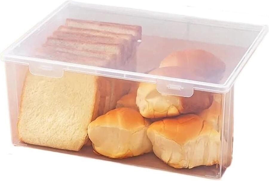 Broodtrommel Afsluitbaar Keuken organizer Brood vers houden Stijlvol modern design Eén maat Wit