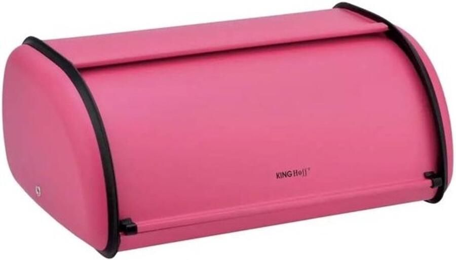 Broodtrommel Bewaardoos voor voedsel Houd brood vers Deksel met botsvrij ontwerp 36x24x15 cm Mat roze