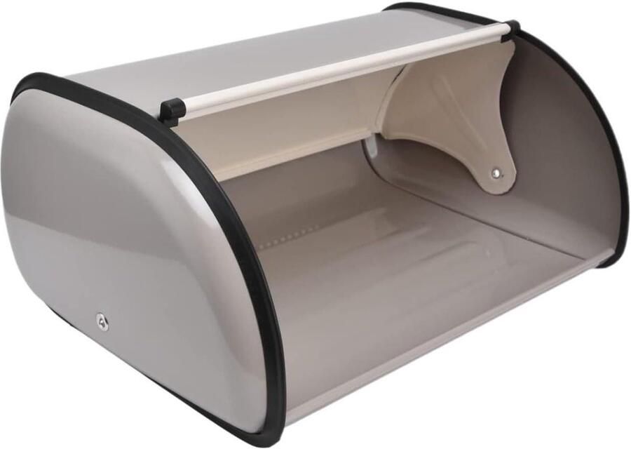 Broodtrommel Broodbak Brood vers houden Grote capaciteit 34.5 cm Zilverkleurig