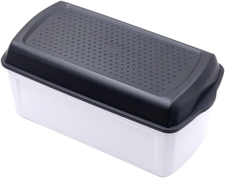 Broodtrommel Broodbak Opberger Brood Vers Houden Ventilatie Ontwerp 33.5*17*15.5CM Zwart