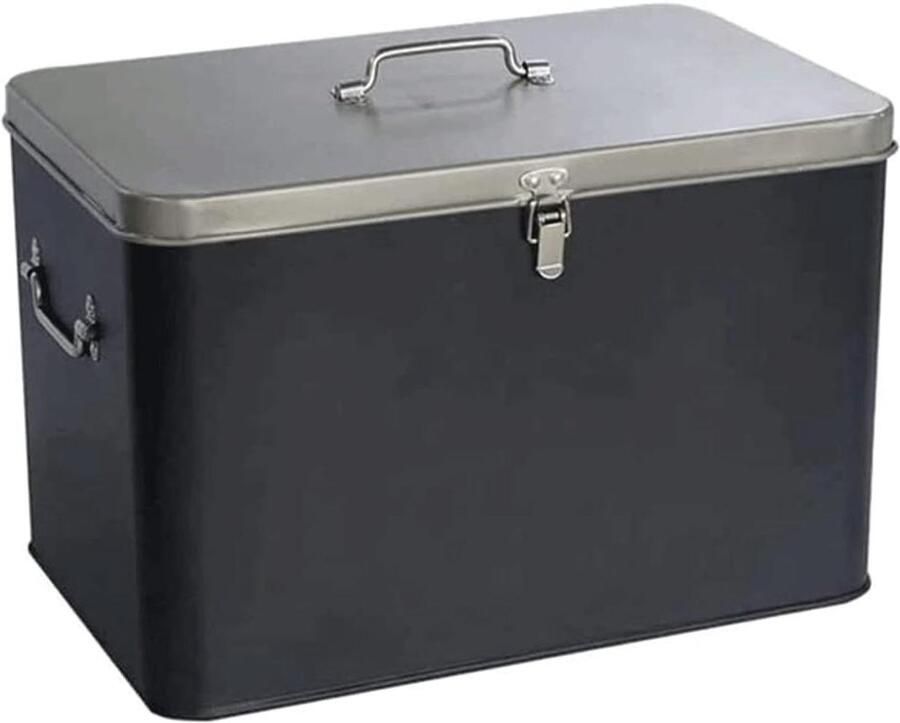 Broodtrommel Broodbox Brood Vers Houden Grote Capaciteit 128 liter Zwart