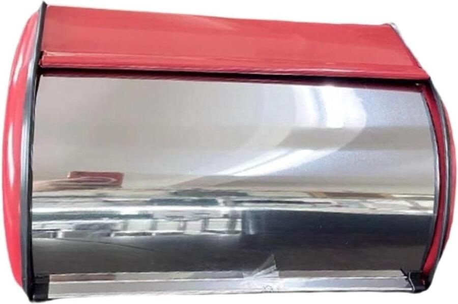 Broodtrommel Broodbox Keuken Brood Vers Houden Roestvrij Staal 34.5 cm Lengte Zwart