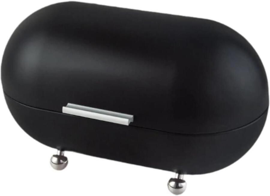 Broodtrommel Broodbox Keuken Brood Vers Houden Ruimtebesparend Ontwerp 34 x 19 x 20 cm Zwart