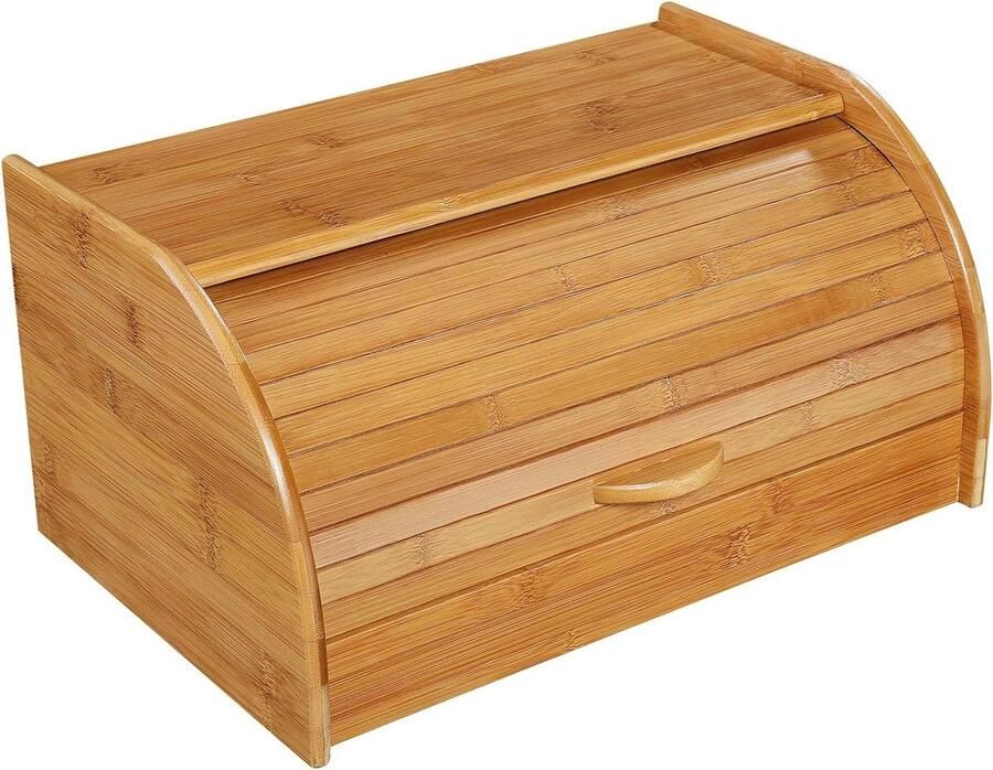 Broodtrommel Broodbox Keuken Voedsel Bewaren Milieuvriendelijk Materiaal 40 x 27.5 cm Bruin