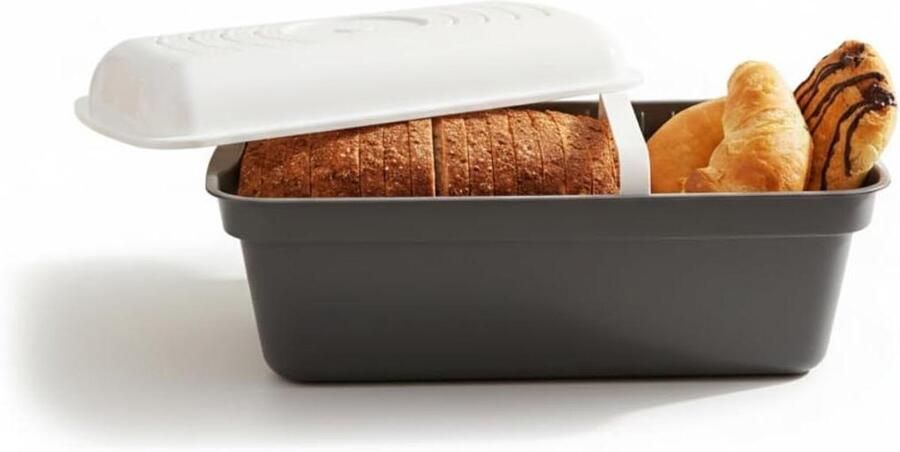 Broodtrommel Brooddoos Brood Vers Houden Ademend Membraan 32x17.5x15cm Zwart
