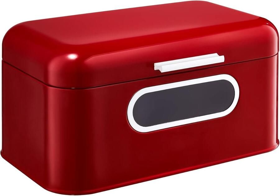 Broodtrommel Brooddoos Brood Vers Houden Transparant Venster 30 x 185 x 155 cm Rood