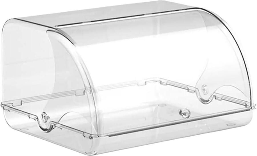Broodtrommel Brooddoos Keuken Brood Bewaren Stijlvol Modern Design 30.5 x 27 x 17.5 cm Transparant