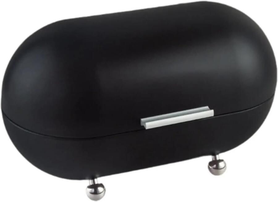 Broodtrommel Brooddoos Keuken Brood Vers Houden Luchtstroomsysteem 34x19x20 cm Zwart