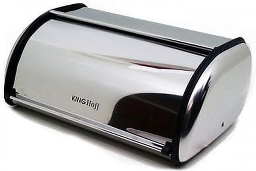 Broodtrommel Brooddoos Keuken Brood Vers Houden RVS Materiaal 43.5 x 27.5 x 18.5 cm Zilverkleurig