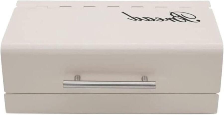 Broodtrommel Brooddoos Keuken Brood Vers Houden Vintage Landelijke Stijl 36x14x20.5cm Wit