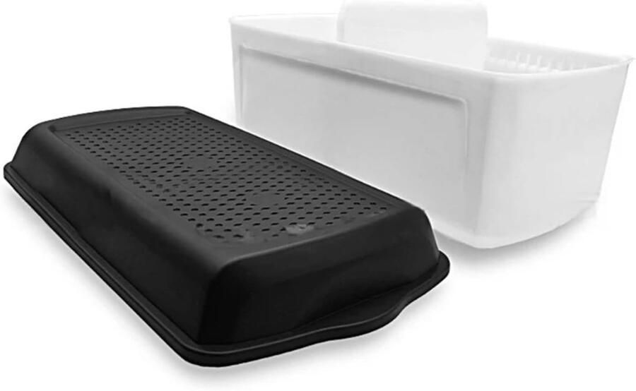 Broodtrommel Brooddoos Opbergdoos Brood Vers Houden Vochtregulatie 33.5 x 17.5 x 15.5 cm Wit