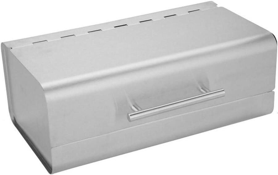 Broodtrommel Brooddoos Opberger Brood Vers Houden Praktisch Zwenkdeksel 36 x 137 x 203 cm Zilver