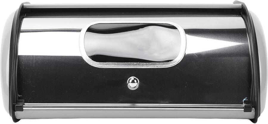Broodtrommel Brooddoos Opslag Brood Vers Houden Met Kijkvenster 36x24x17 cm Grijs