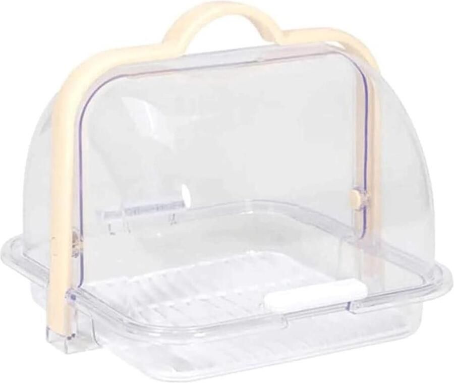 Broodtrommel Broodhouder Brood bewaren Geventileerd roldeksel 213 x 213 x 18cm Transparant