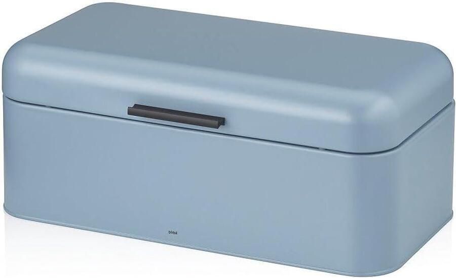 Broodtrommel Broodmand Brood bewaren Met zwart handvat 425 x 175 x 225 cm Blauw