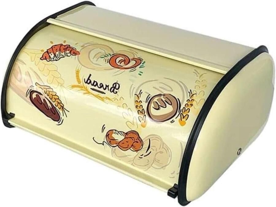 Broodtrommel Broodopslag Aanrecht Decoratie Roldeksel 40x28x20 cm Vintage