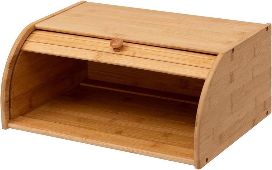 Broodtrommel Hout Brood Opslag Keuken Organisatie Natuurlijk Bamboe 40cm Breed Natuurlijk