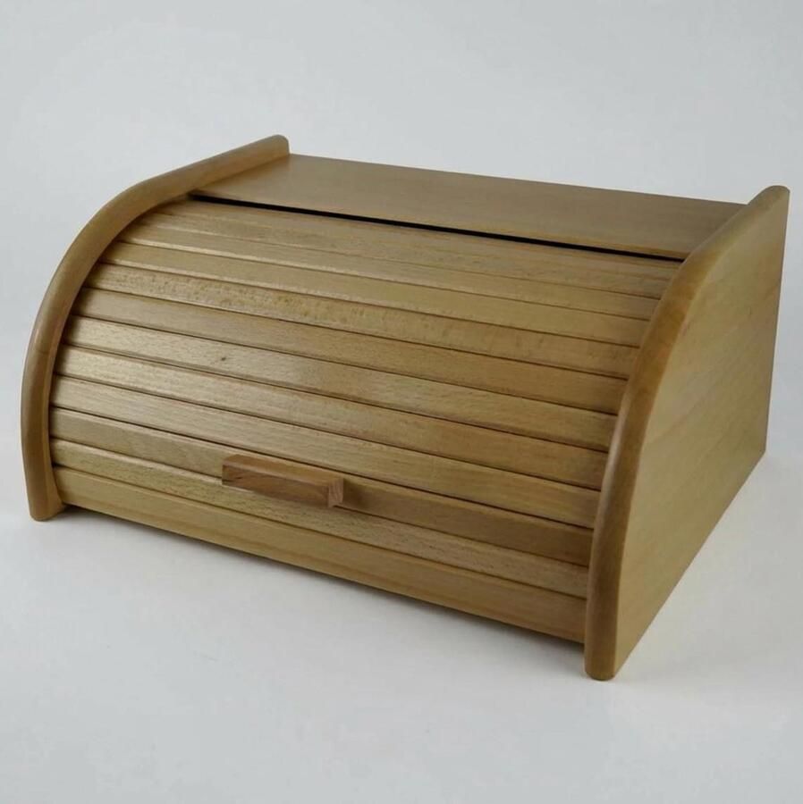 Broodtrommel Hout Broodkist Broodopberger Brood Vers Houden Traditioneel Ontwerp 40 x 29 x 18 cm