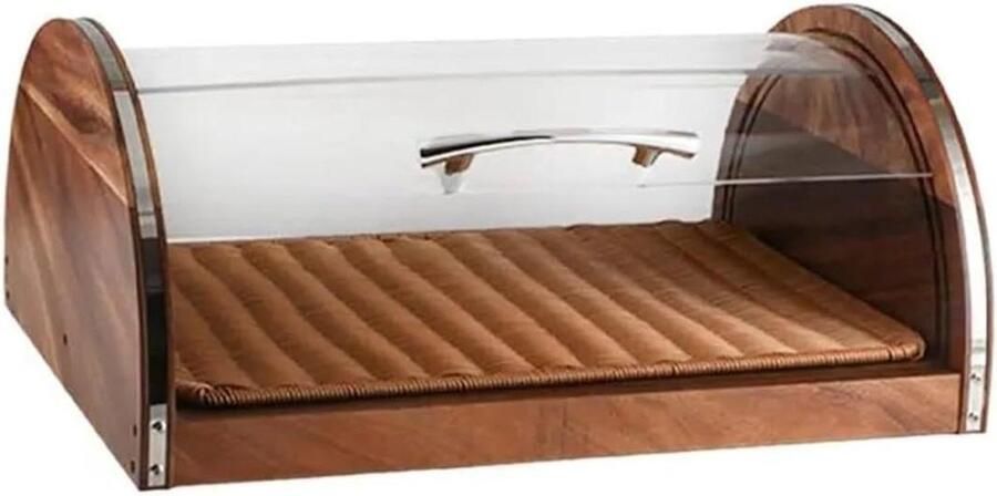 Broodtrommel Hout Keuken Opberger Brood Bewaren Stijlvol Design Middel Groot Houtkleur