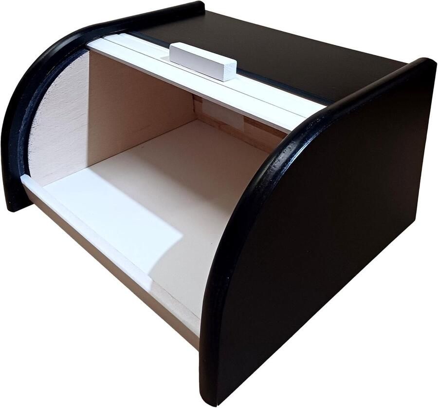 Broodtrommel Hout Keuken Opberger Brood Vers Houden Roll-top Mechanisme 30 x 26 x 16 cm