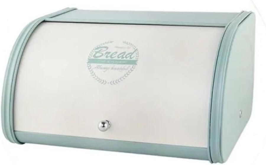 Broodtrommel Keuken Brood Opslag Brood Bakken Handige Toegang 31.5x25.5x17cm Wit Groen
