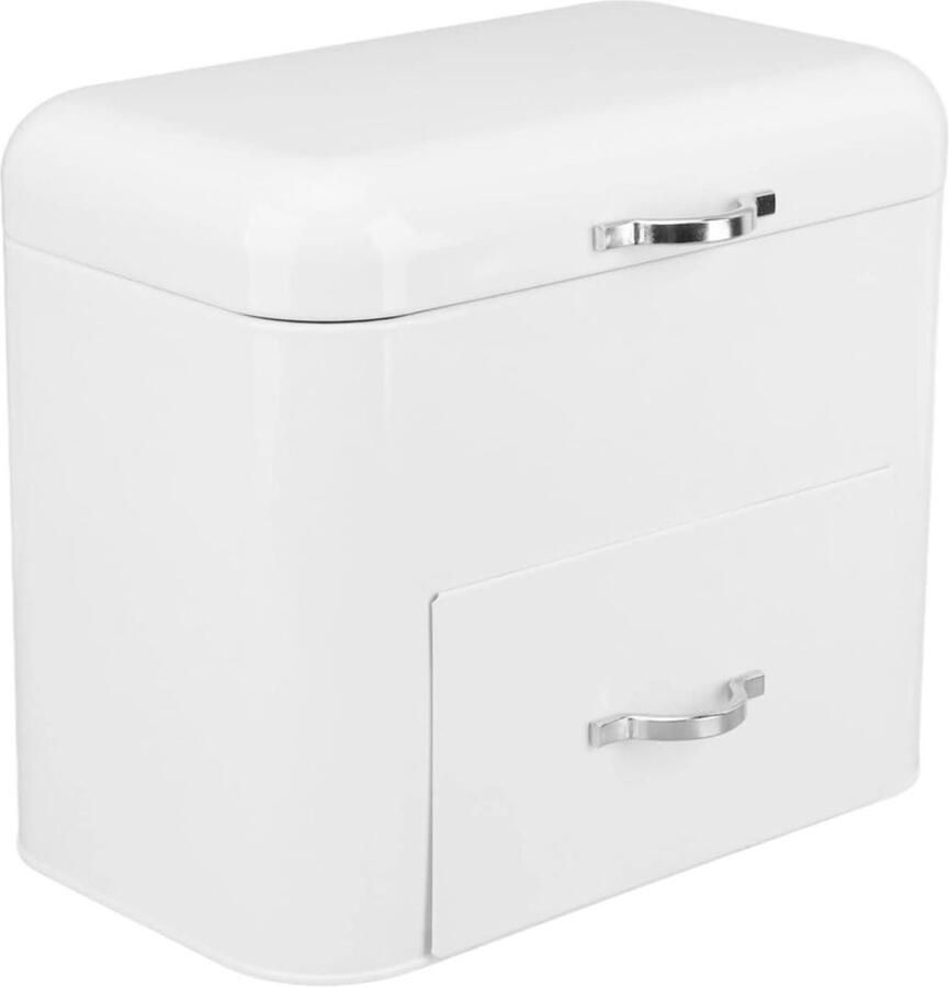 Broodtrommel Keuken Broodbak Opslag Brood Vers Houden Grote Capaciteit 30x18x26cm Wit
