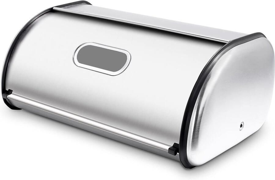 Broodtrommel Keuken Broodbewaarblik Brood Vers Houden Extra Dik Roestvrij Staal 17x11x7.5 Inch Zilverkleurig