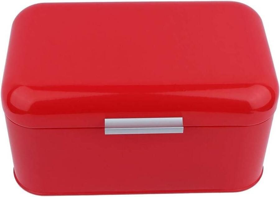 Broodtrommel Keuken Opberger Brood Vers Houden Vintage Design 30.5 cm Rood