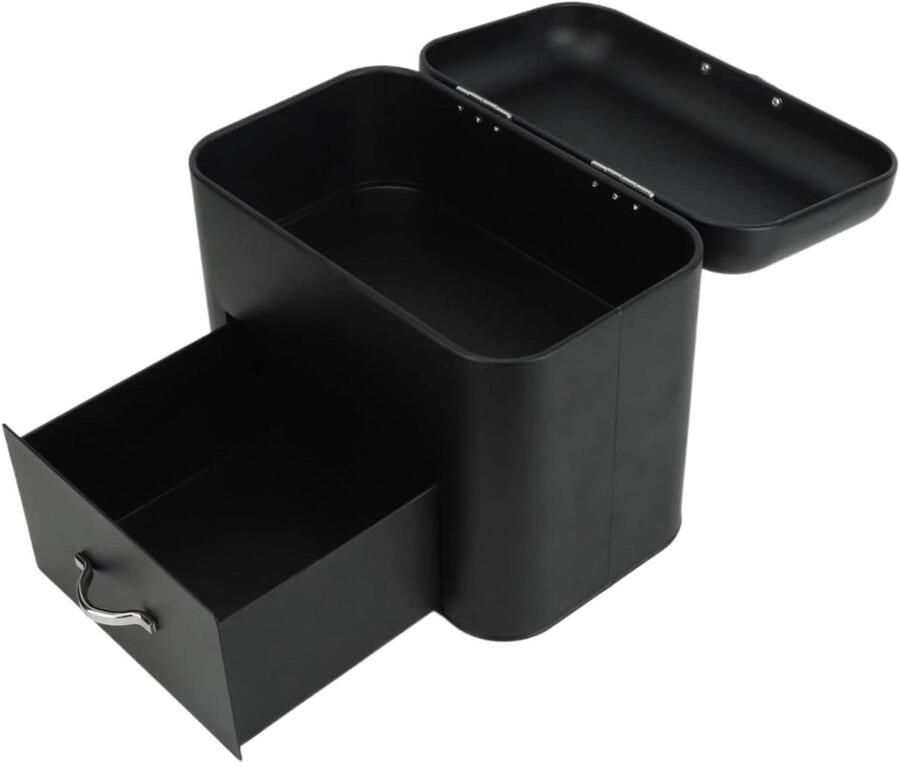Broodtrommel Keuken Opslag Brooddoos Container Keuken Organiseren Grote Capaciteit 30x18x26cm Zwart
