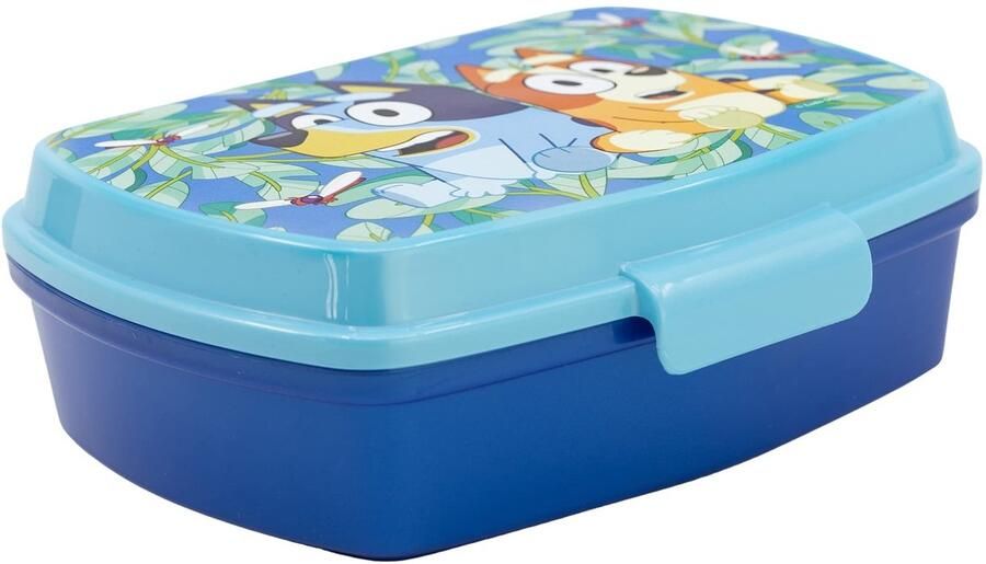 Broodtrommel Kinderen Bluey Rechthoekige Lunchbox 1333ml BPA-Vrij Stevig Plastic Ideaal voor School en Tussendoortjes