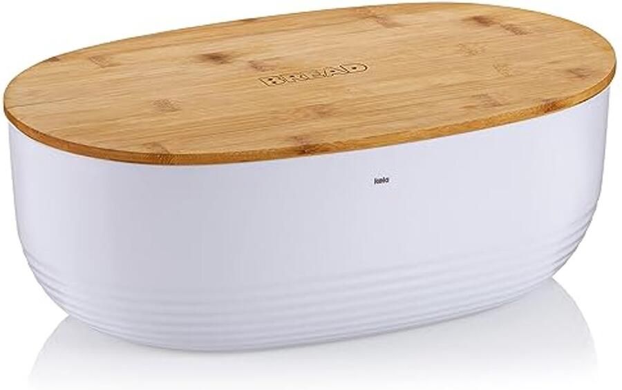 Broodtrommel kunststof bamboe 37 5 x 23 x 14 cm Houdt brood tot een week vers