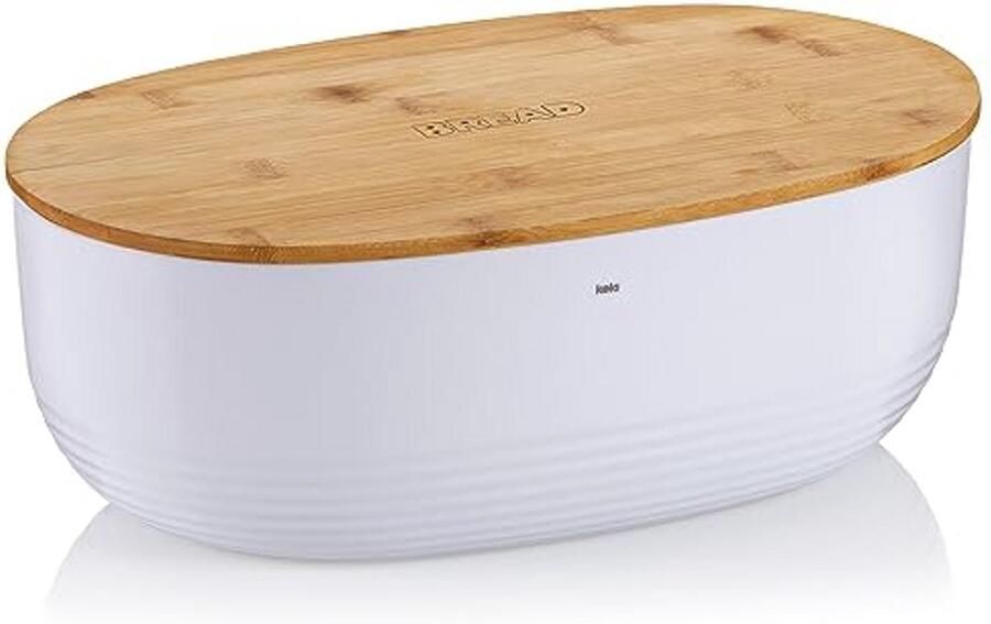 Broodtrommel kunststof bamboe 37 5 x 23 x 14 cm Houdt brood tot een week vers