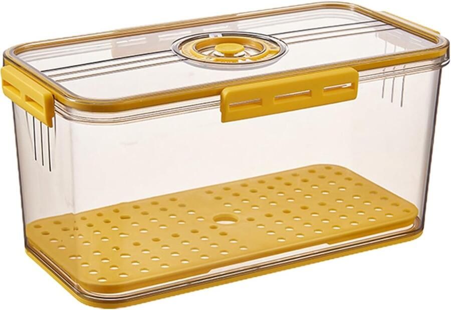 Broodtrommel Luchtdicht Brood Opslag Brood Vers Houden Regelbaar Luchtventiel 335 x 185 x 12 cm Grijs