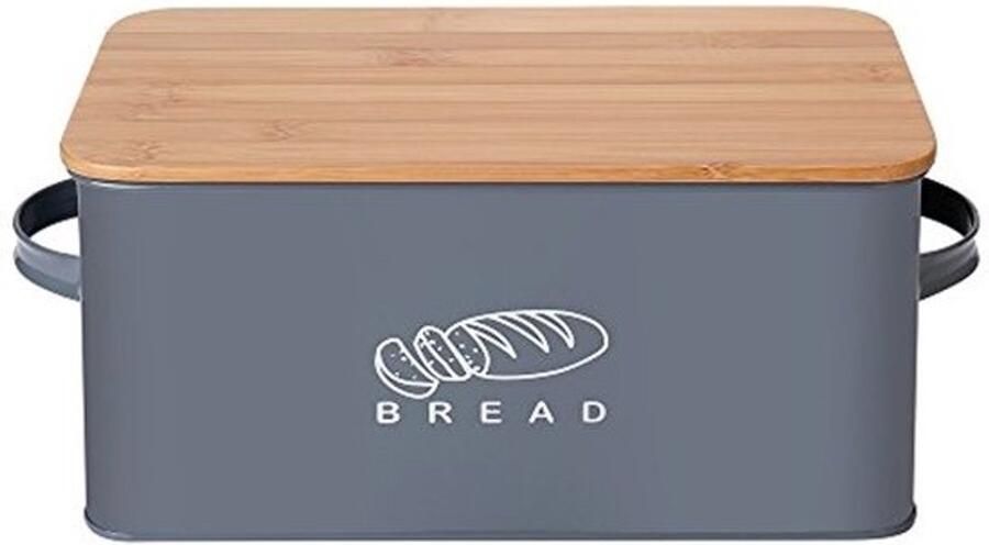 Broodtrommel met bamboe deksel Keukenopberger voor vers brood