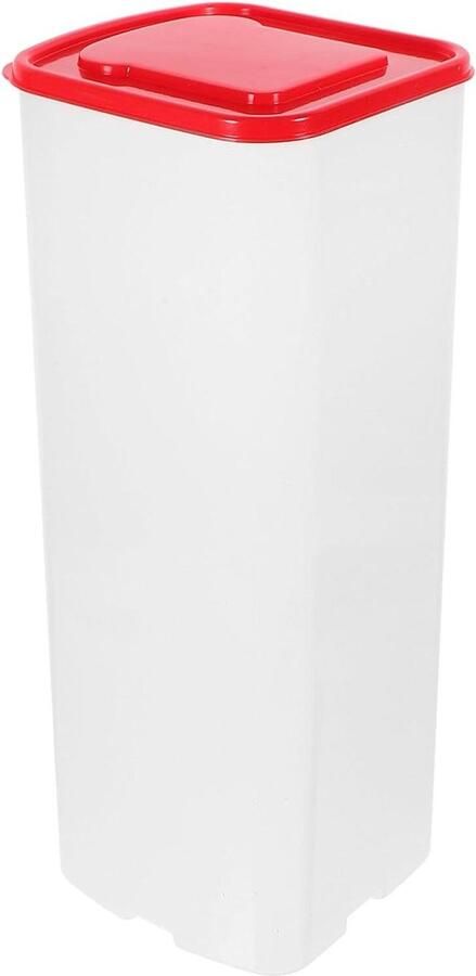 Broodtrommel met Deksel Brooddoos Opbergdoos Brood Vers Houden Luchtdichte Afsluiting 34.5 cm Rood