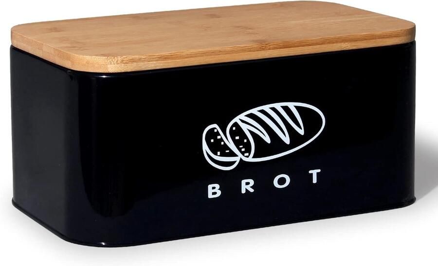 Broodtrommel met deksel Retro opberger Brood vers houden Deksel als snijplank