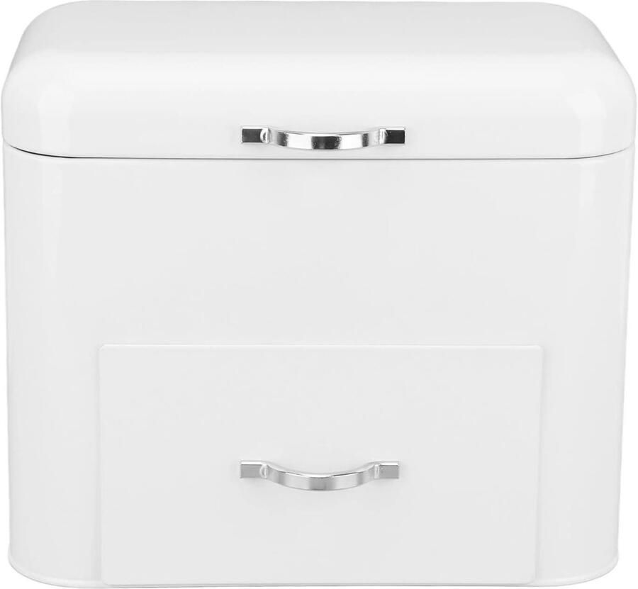 Broodtrommel Met Plank Keuken Opberger Brood Vers Houden Dubbele Laag 31 x 28 x 23 cm