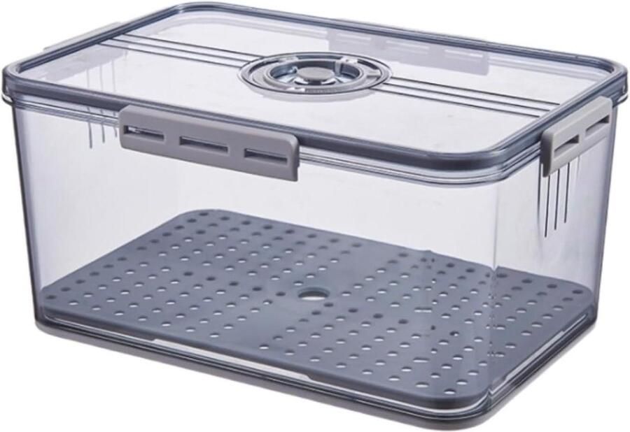 Broodtrommel met Tijdregistratie Broodbewaardoos Voedselcontainer Brood Vers Houden Transparant Deksel Met Sluitring 325 x 225 cm