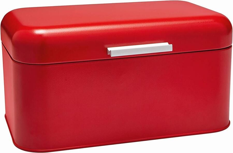 Broodtrommel Metaal Broodbox Keuken Vers Houden Brood Stijlvol Keukendesign 30 x 205 x 15 cm Rood