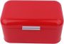 Broodtrommel Metaal Broodhouder Opslag Brood Vers Houden Glad Vingerafdrukbestendig Oppervlak 30.5x18x16cm Rood - Thumbnail 2