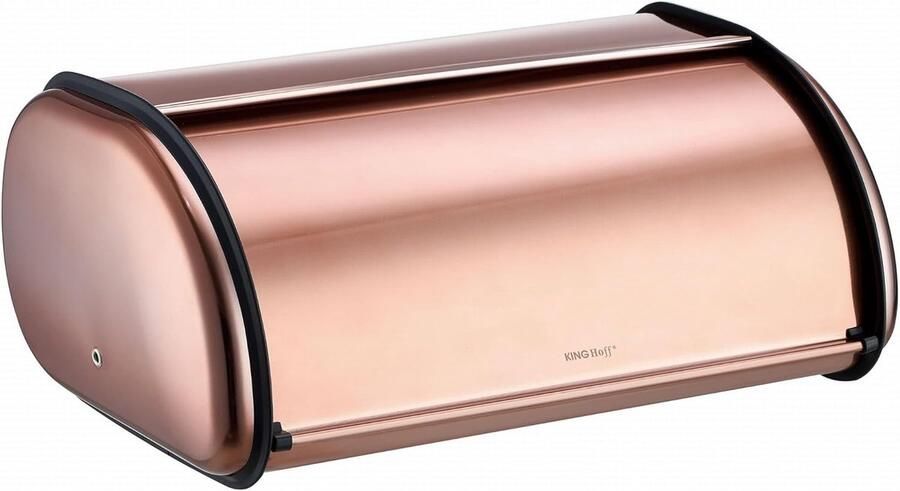 Broodtrommel Metaal Broodopberger Keuken Brood Vers Houden Ventilatie Openingen 44 cm Lengte Rosé Goud