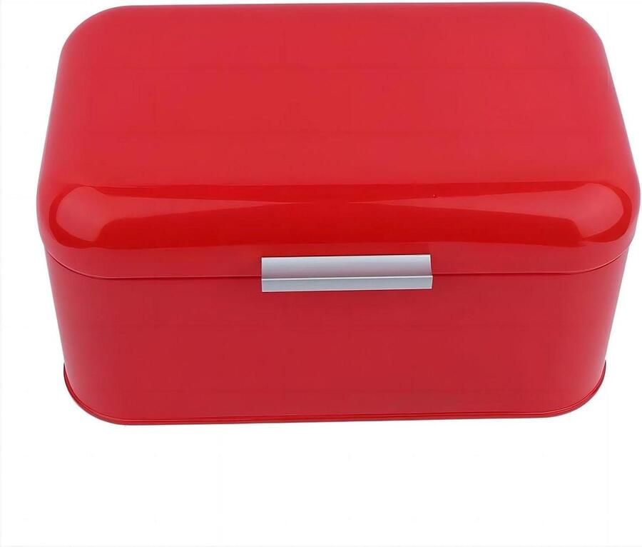 Broodtrommel Metaal Keuken Opberger Keuken Organiseren Vingerafdrukbestendig 30 cm Lengte Rood