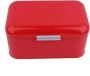 Broodtrommel Metaal Broodhouder Opslag Brood Vers Houden Glad Vingerafdrukbestendig Oppervlak 30.5x18x16cm Rood - Thumbnail 1