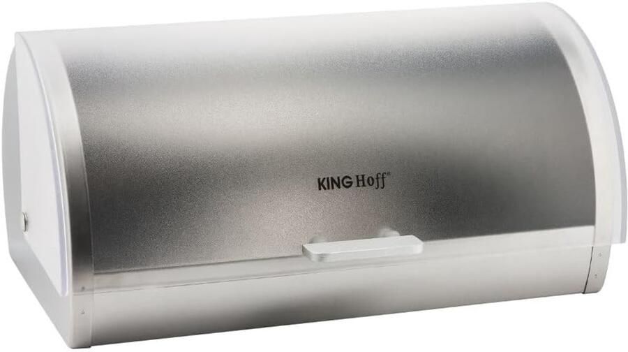 Broodtrommel Metaal Voedselcontainer Keuken Brood Vers Houden Grote Capaciteit 38x28x18.5 cm Zilverkleurig