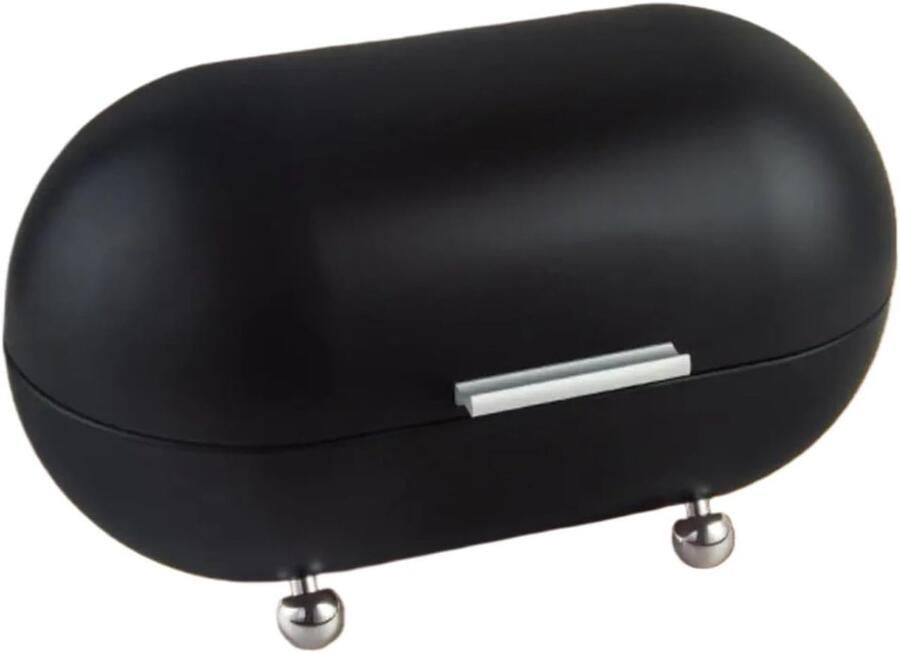 Broodtrommel Opbergdoos Broodbox Keuken Brood Vers Houden Grote Capaciteit 34cm x 19cm x 20cm Zwart