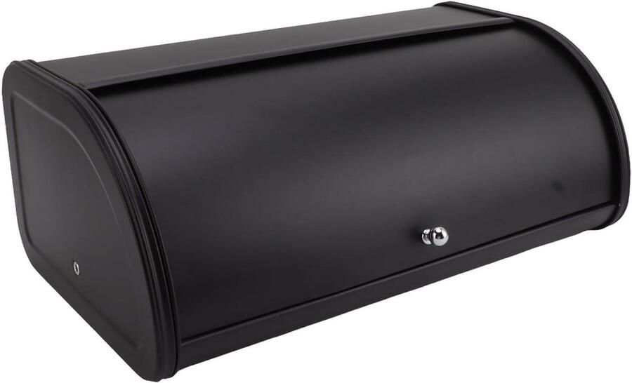 Broodtrommel Opbergdoos Keuken Brood Vers Houden Ademend Ontwerp 180 x 270 x 435mm Zwart